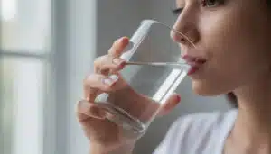 Sipping room temperature water after teeth whitening